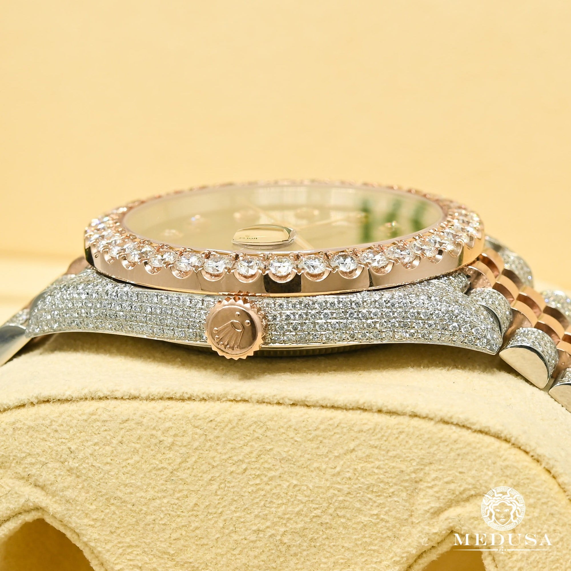 Montre Rolex | Montre Homme Rolex Datejust 41mm - Jubilee Everose Iced Or Rose 2 Tons