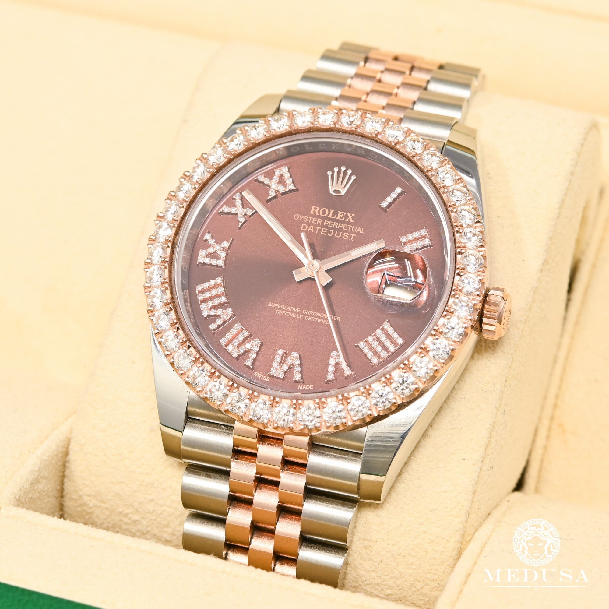 Rolex Watch Rolex Datejust 41mm Jubilee Everose Roman Numerals
