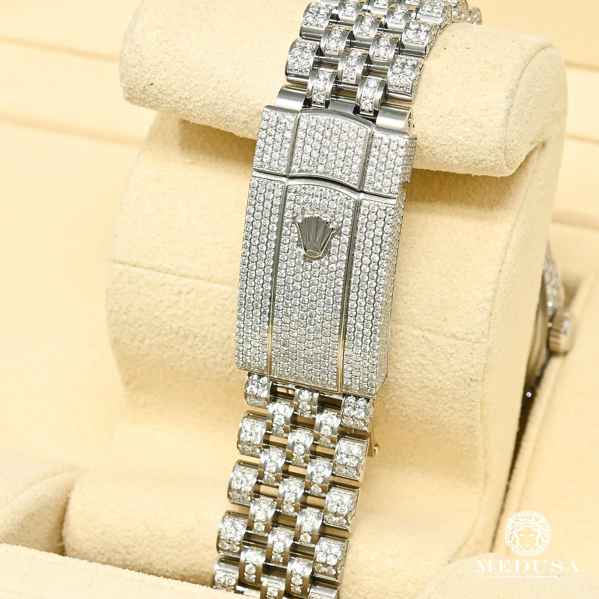 Montre Rolex | Montre Homme Rolex Datejust 41mm - Jubilee Full Honeycomb Baguette Stainless