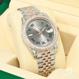 Rolex Datejust 41mm - Wimbledon Everose Emerald Cut  - 2-Tone Rose Gold