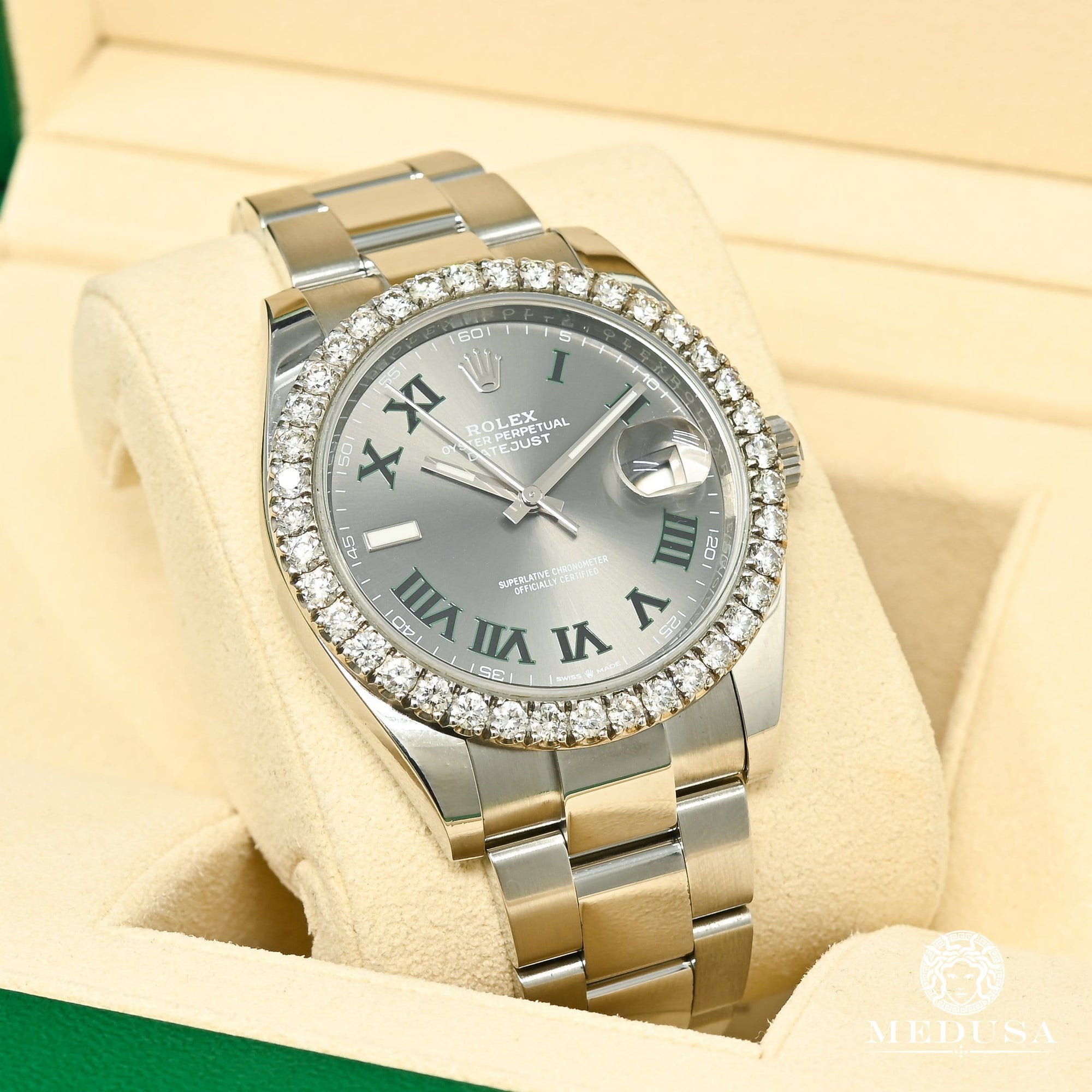 Montre Rolex | Montre Homme Rolex Datejust 41mm - Wimbledon Iced Stainless