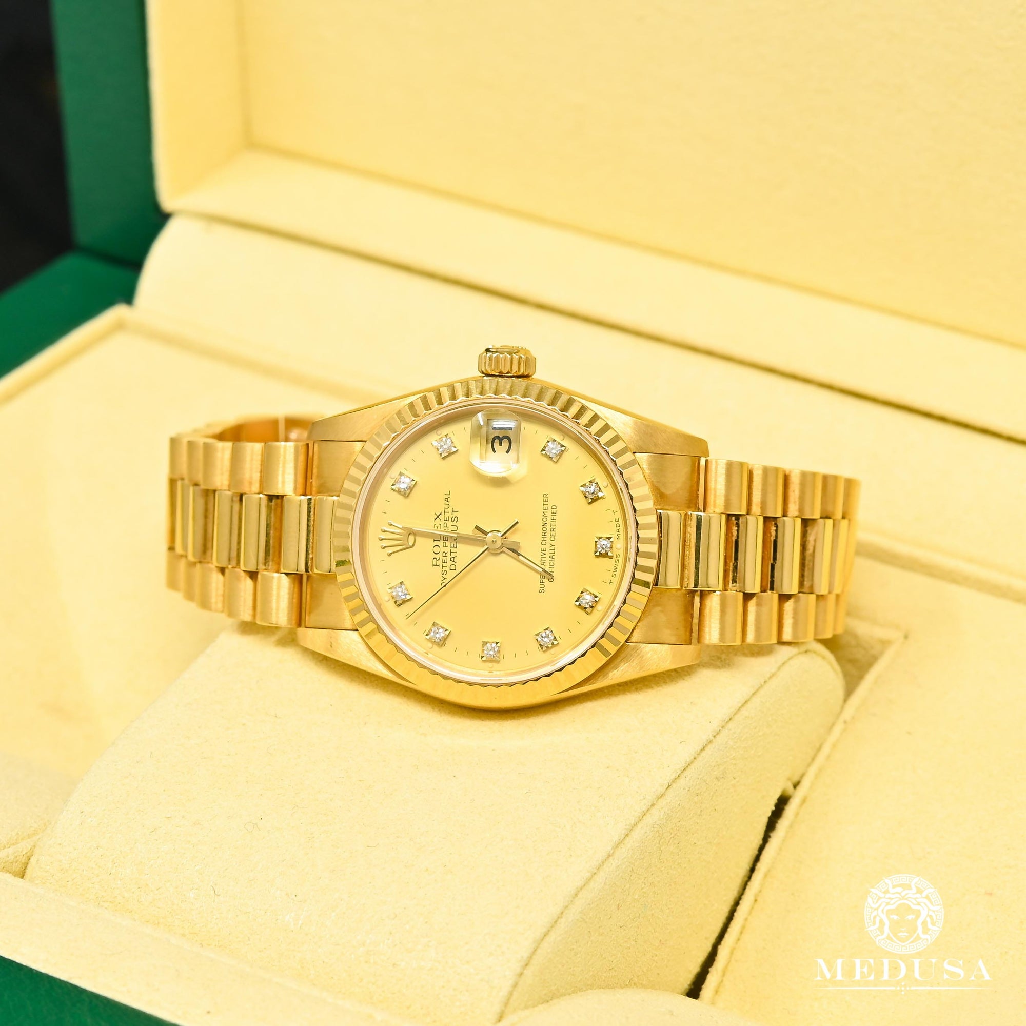 Montre Rolex | Montre Femme Rolex Lady-Datejust 31mm - President Or Jaune