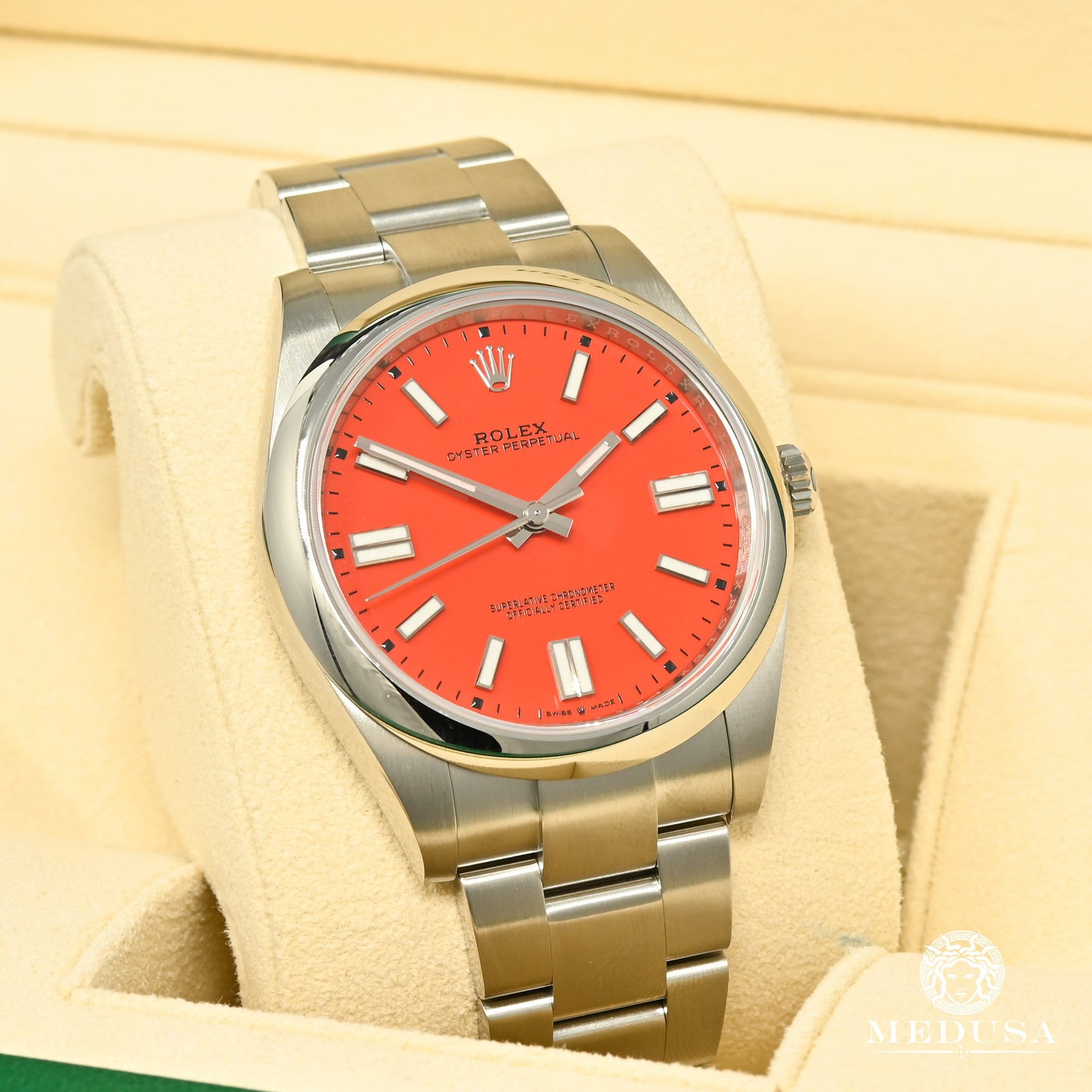 Montre Rolex | Montre Homme Rolex Oyster Perpetual 41mm - Red Stainless