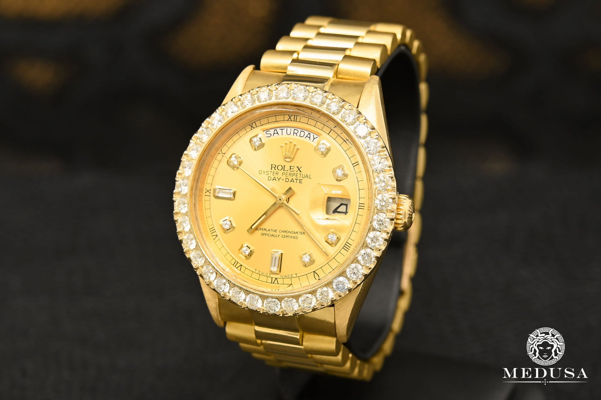 Montre Rolex | Montre Homme Rolex President Day-Date 36mm - Baguette Or Baguette / Or Jaune