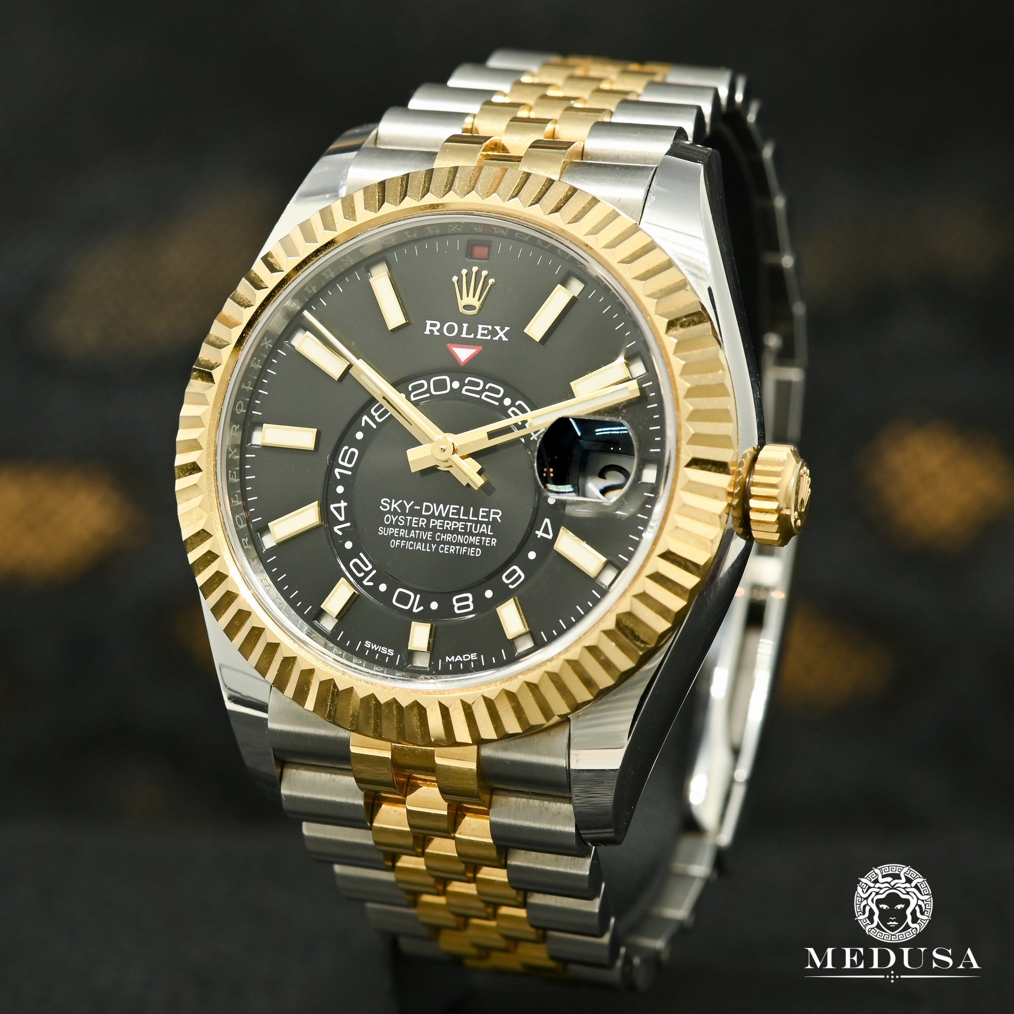 Rolex watch | Rolex Sky-Dweller Men's Watch 42mm - Black Jubilee Gold 2 Tones
