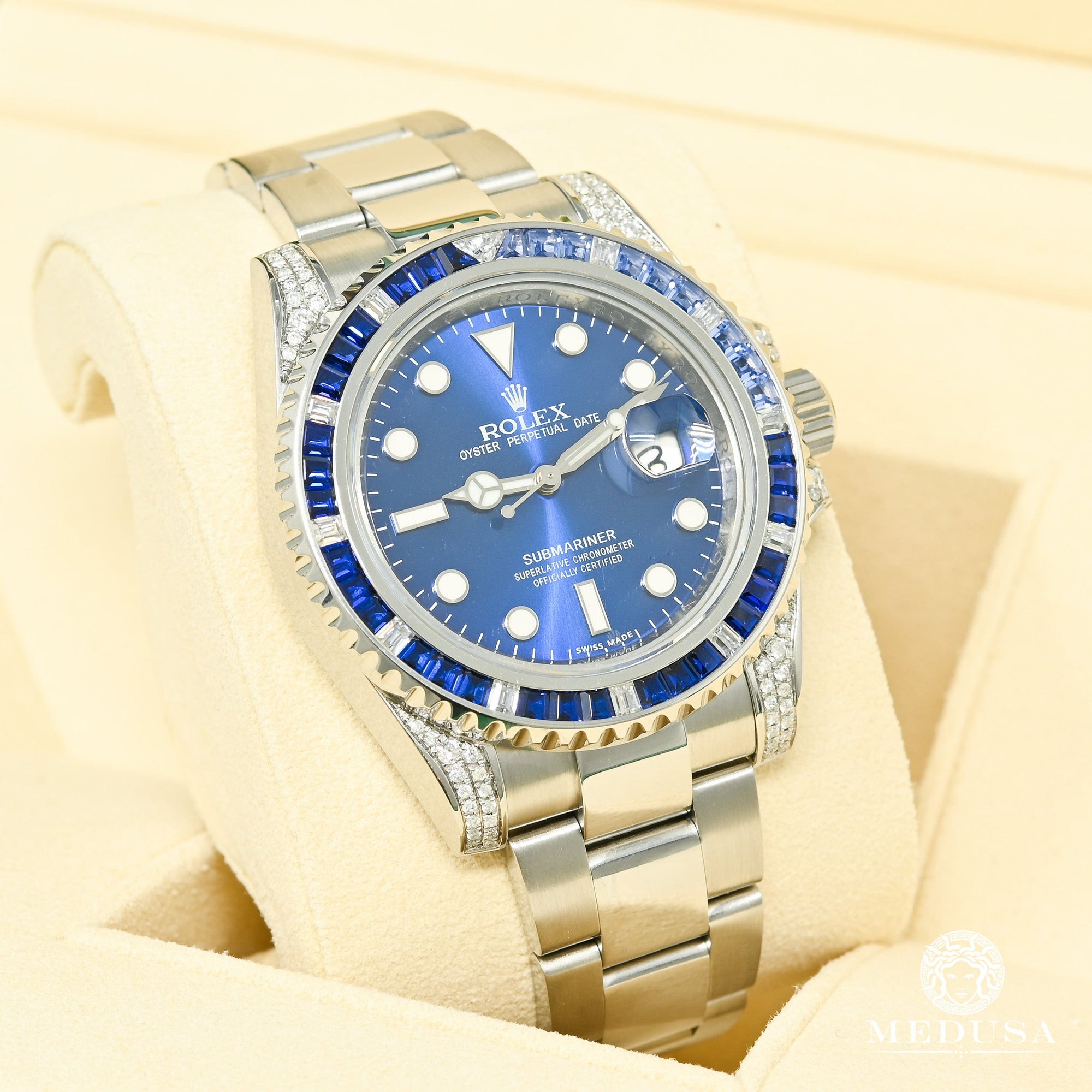 Rolex Watch Rolex Submariner 40mm Blue Diamond Sapphire