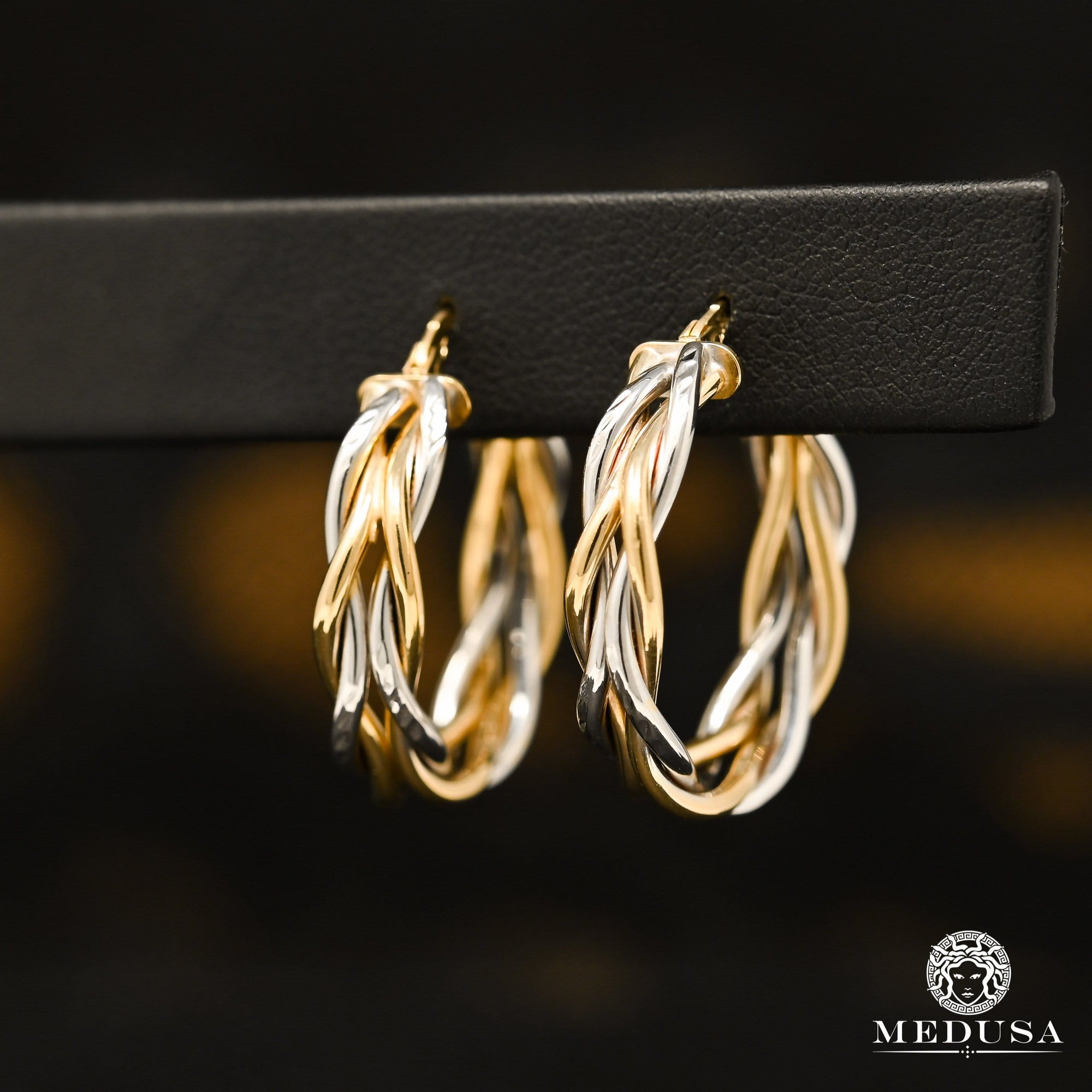 Anneaux en Or 10K | Boucles d’Oreilles Round F18 Or 2 Tons / 26mm