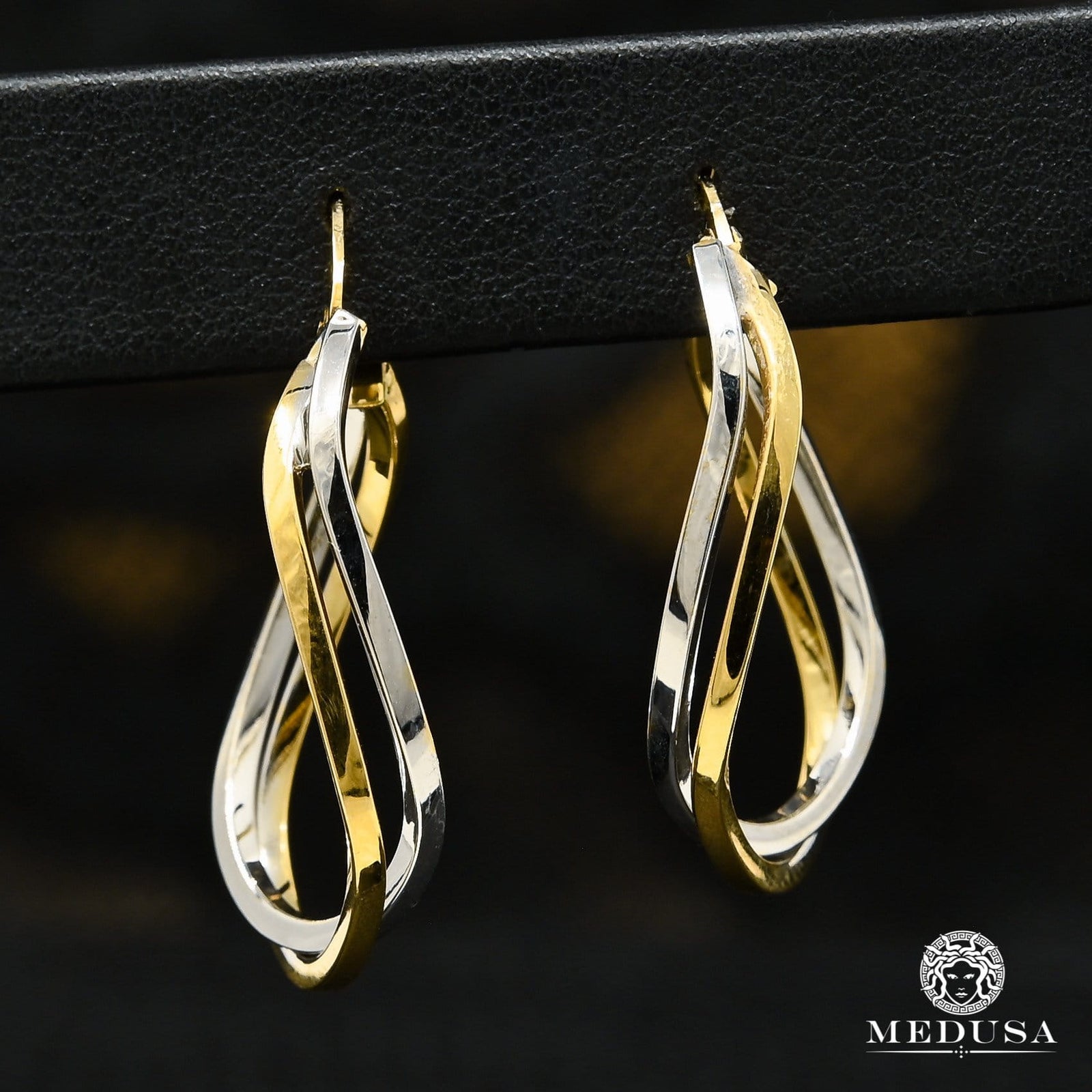 10K Gold Rings | Round F28 Gold 2 Tone Earrings