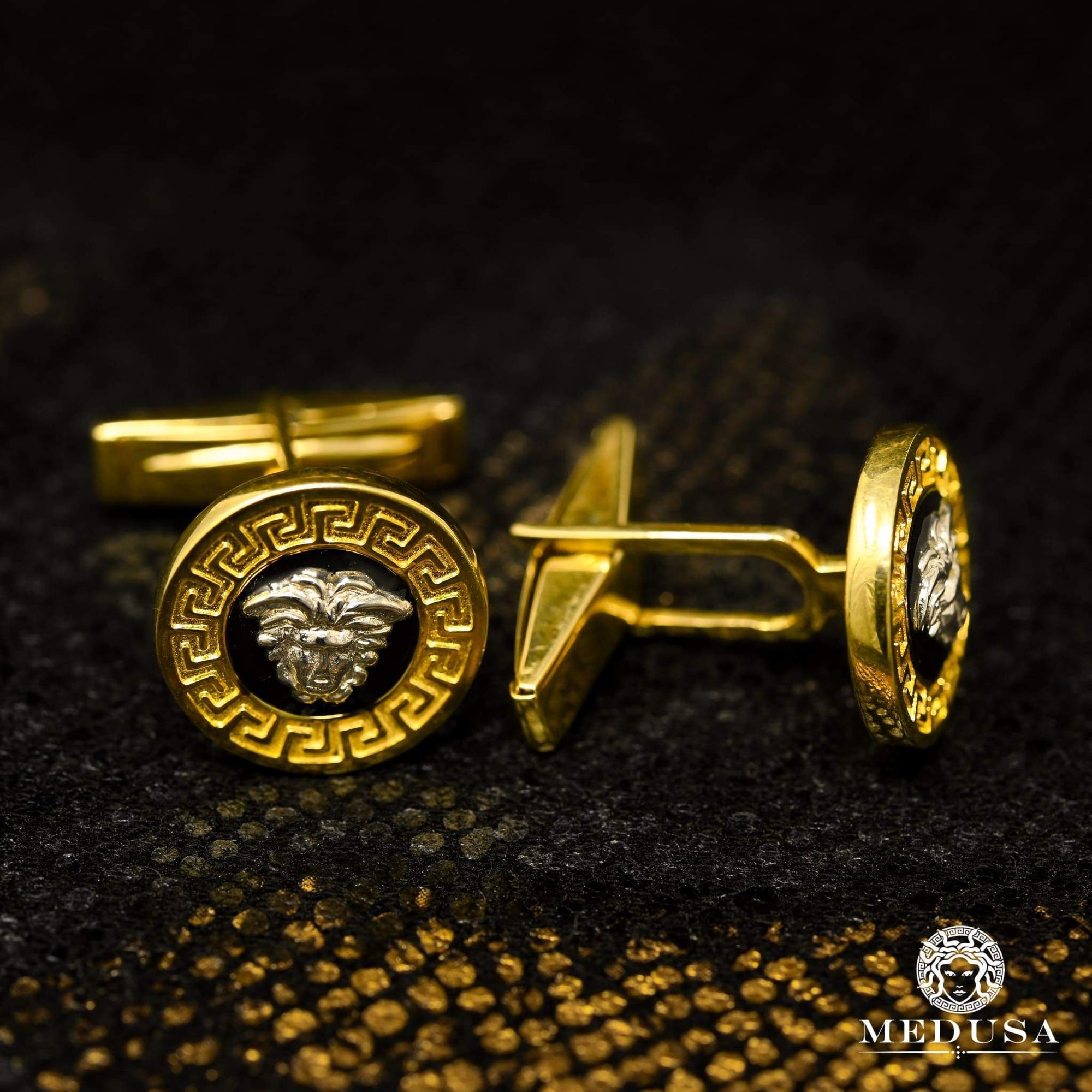 Pendentif en Or 10K | Bouton Manchette Shield X10 Or Jaune