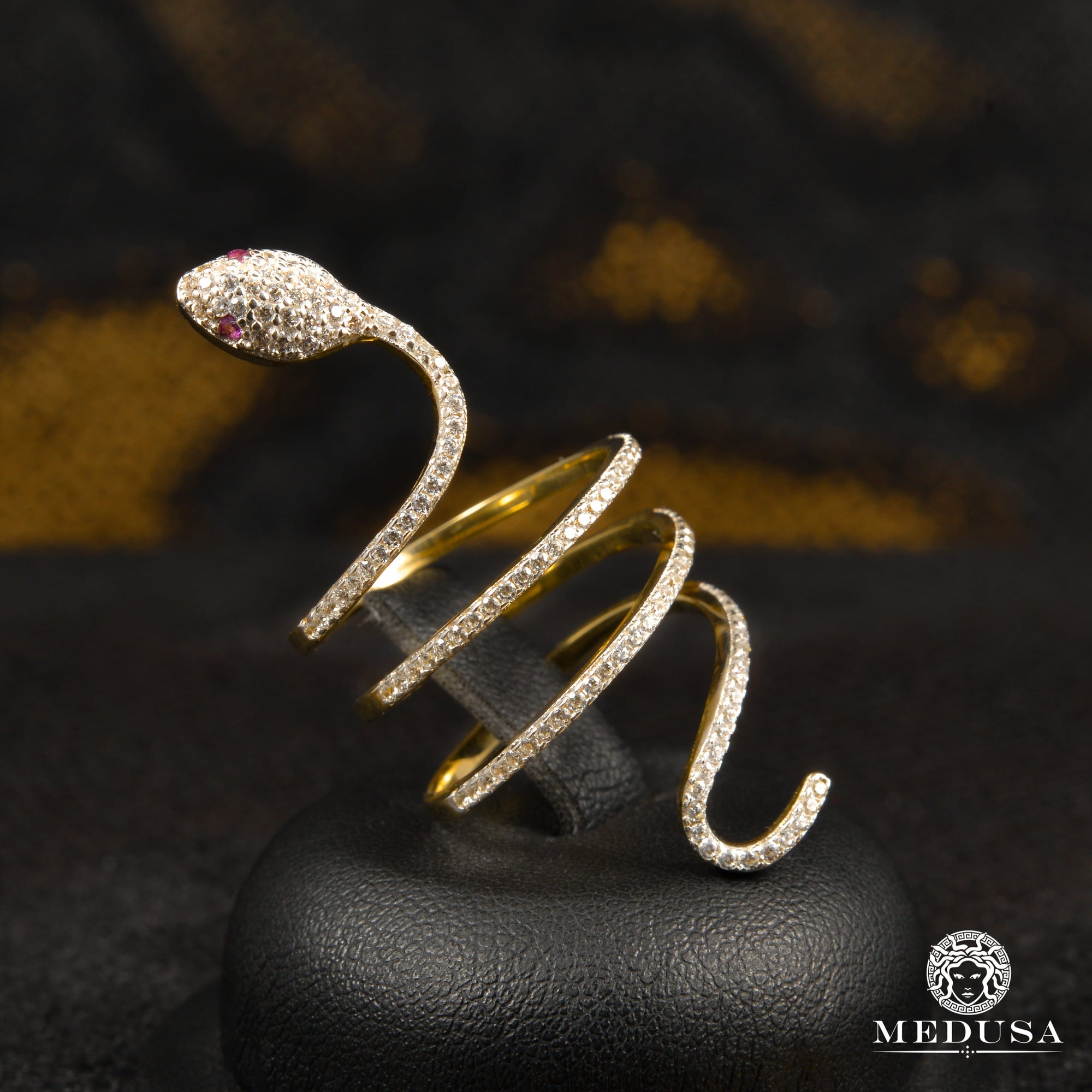 10K Gold Ring | Women&#39;s Ring Snake F1 Yellow Gold