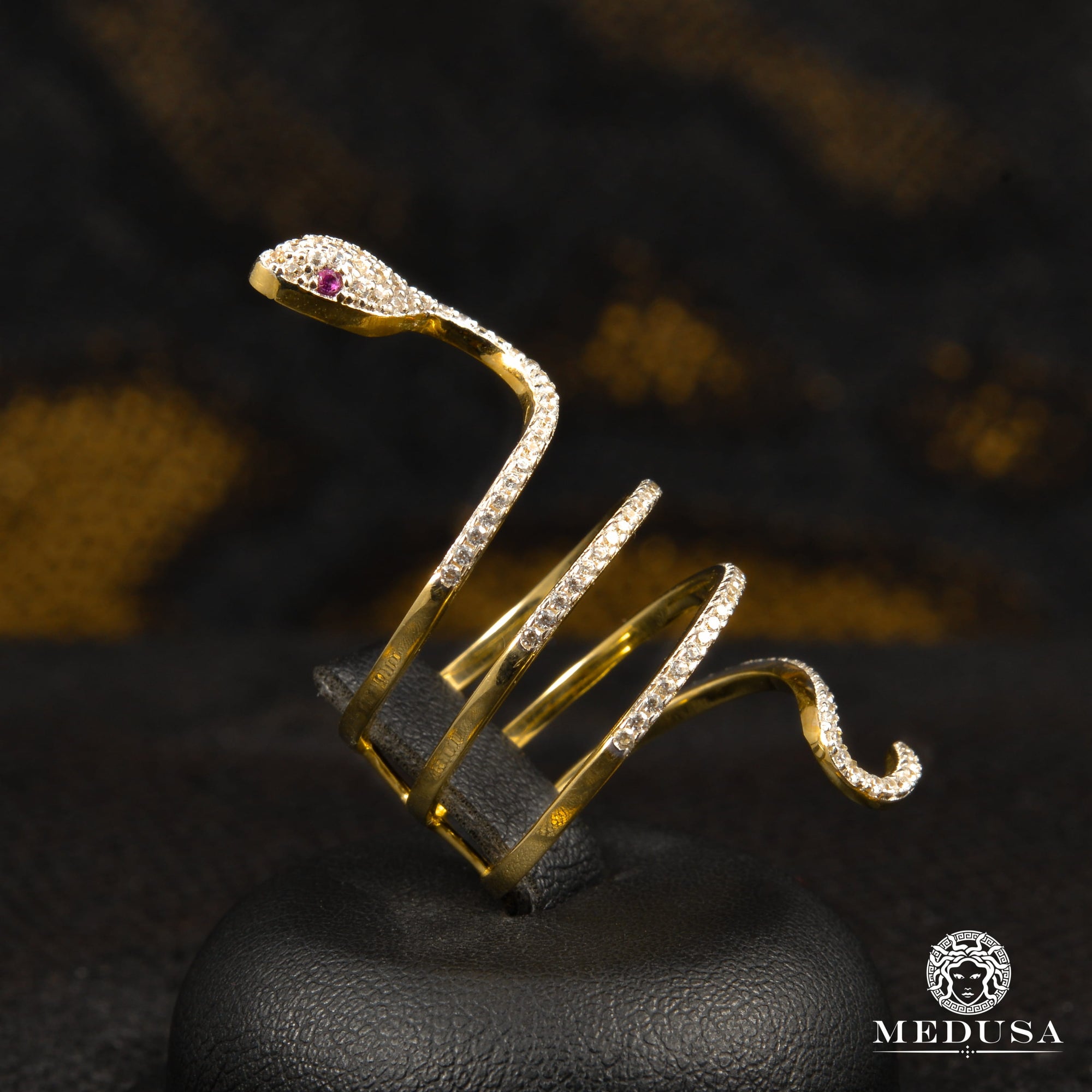 10K Gold Ring | Women&#39;s Ring Snake F1 Yellow Gold