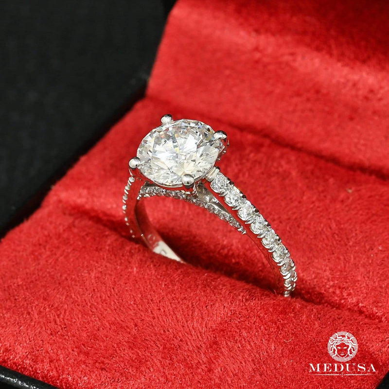 Platinum Diamond Ring | Solitaire Engagement Ring D5 - 2.50CT Round Cut Platinum