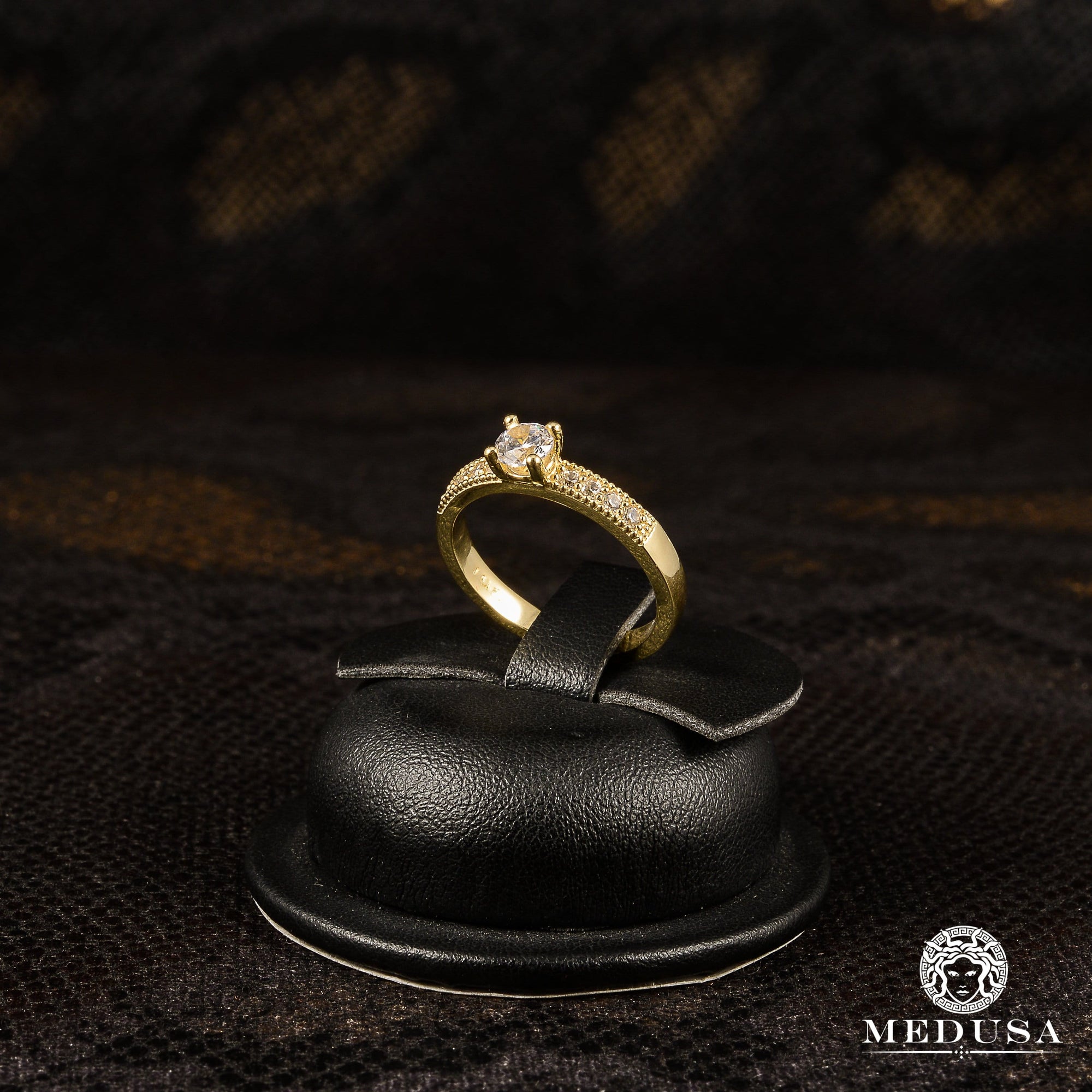 14K Gold Diamond Ring | F11 Solitaire Engagement Ring - MA0755