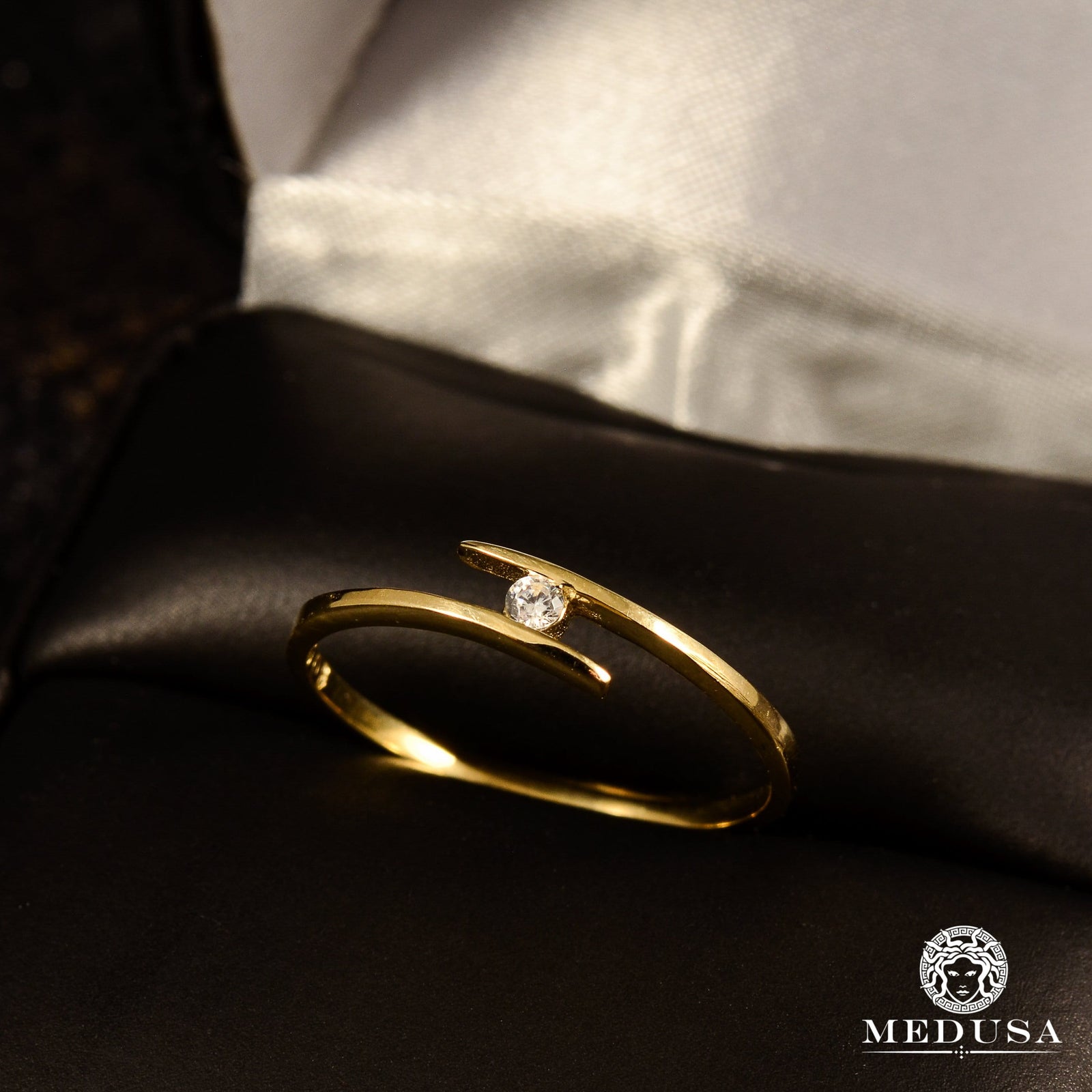 14K Gold Diamond Ring | F2 Solitaire Engagement Ring - MA0674