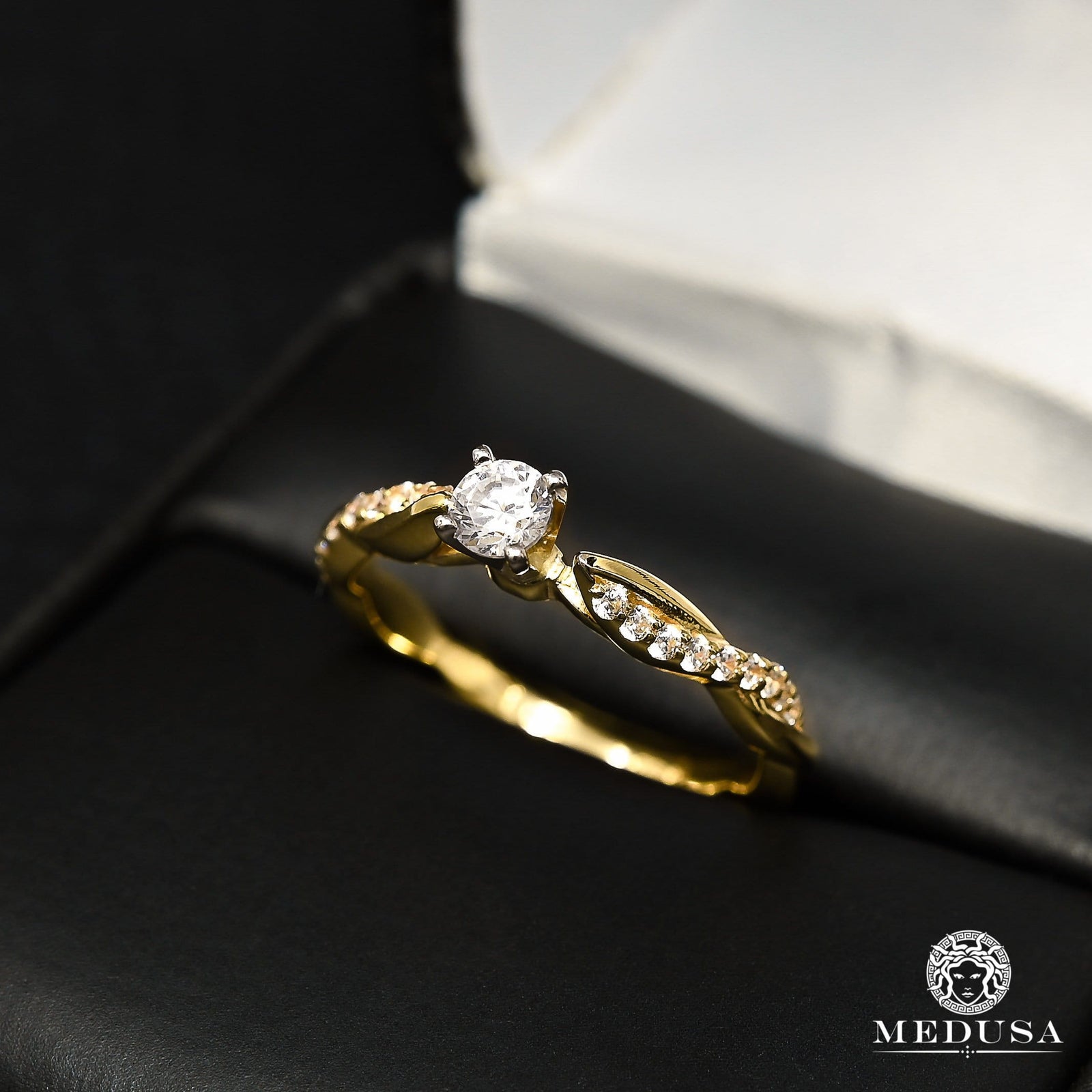 14K Gold Diamond Ring | Solitaire Engagement Ring F30 - MA0862 Yellow Gold