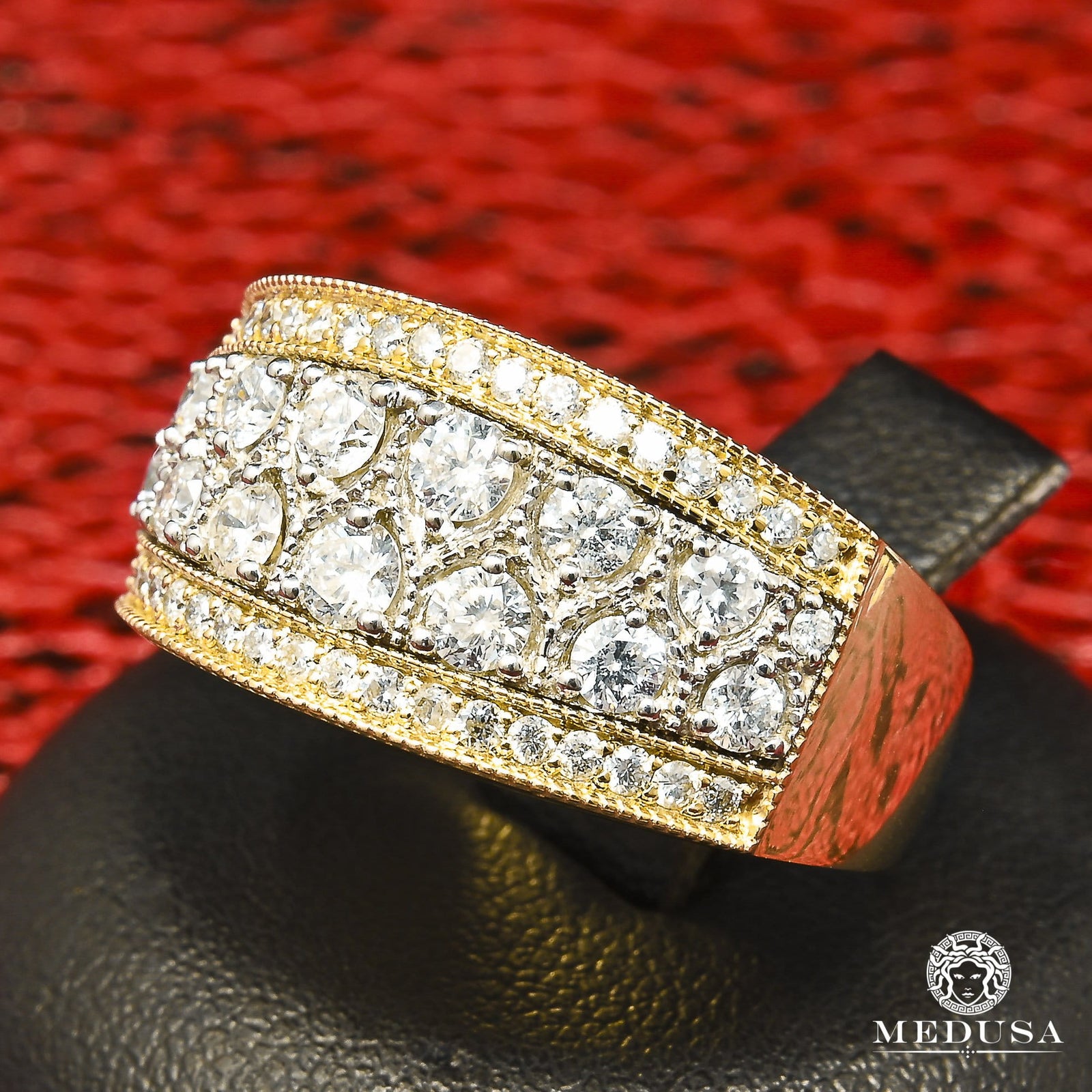 10K Gold Diamond Ring | Spiral D6 Women's Ring - 1.35CT Diamond / 2 Tone Gold