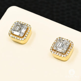 Studs D10 - Diamond  - 8mm / Yellow Gold