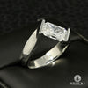 18K Gold Diamond Ring | Trinity Engagement Ring D21 - Emerald Solitaire Ring 1.00CT White Gold