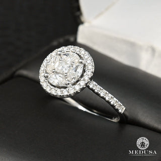 Trinity D7 - Solitaire Ring 81PT Oval Cut  - White Gold